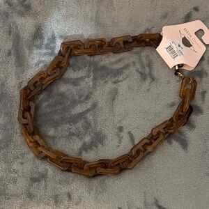 Tortoiseshell Acrylic Chain Mask/Glasses Holder - Brown